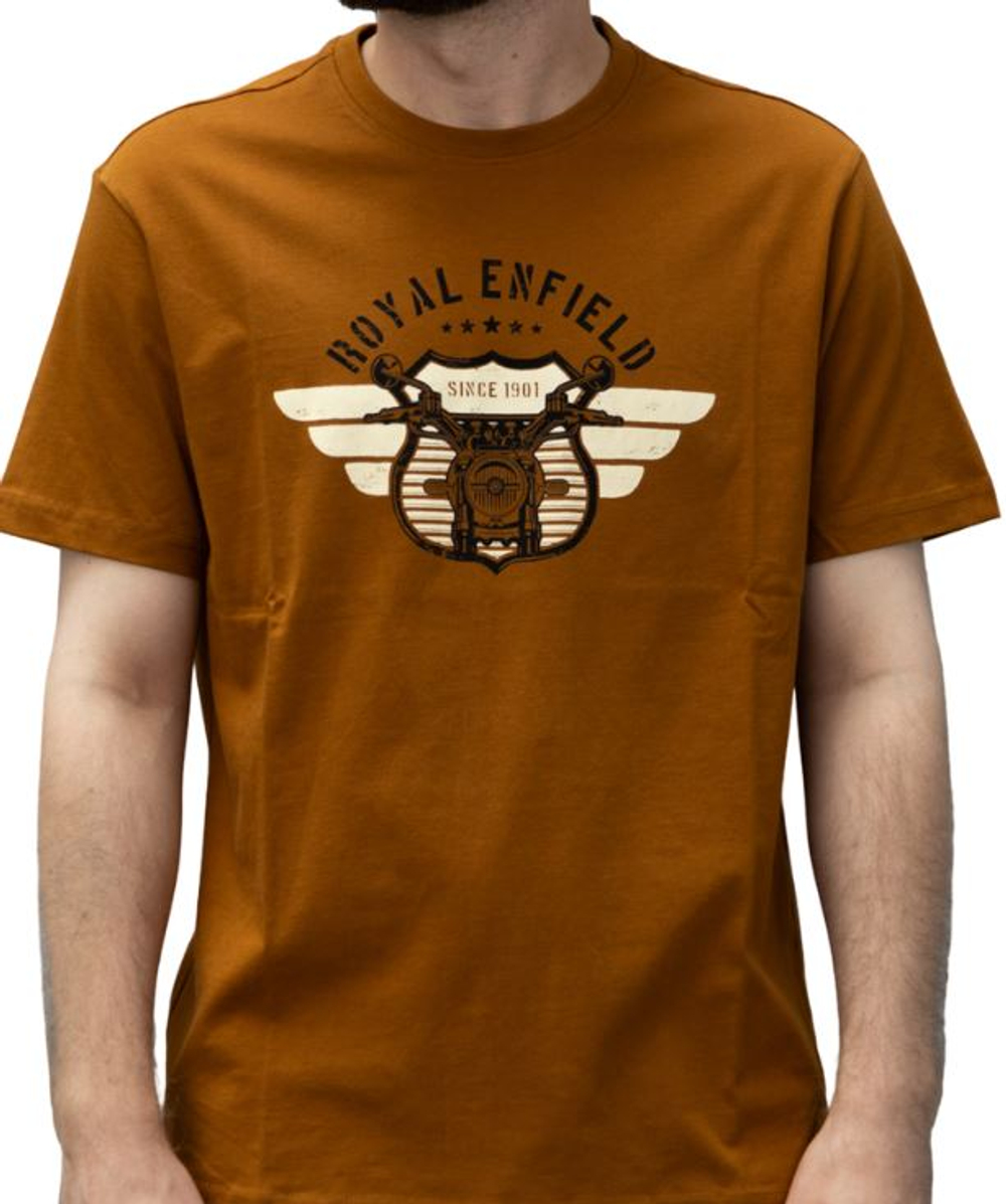 Футболка Royal Enfield SHIELD GRAPHIC TS MUSTARD