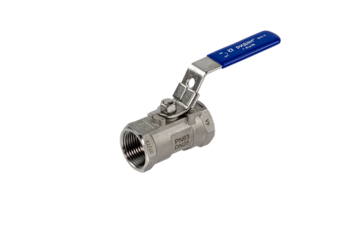 Ридан BVS-R 082X4604R — Шаровый кран резьбовой DN25 PN63, с рукояткой, корпус — коррозионностойкая сталь, шар — коррозионностойкая сталь AISI316; уплотнение по шару R-PTFE (15% C)
