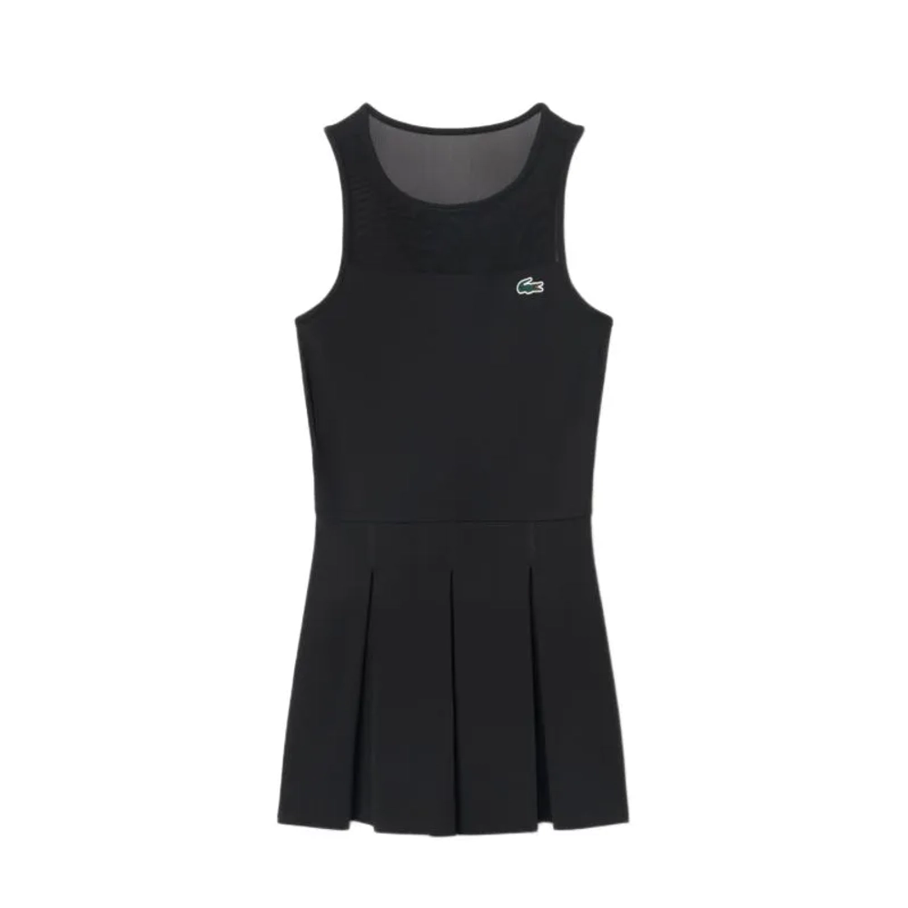 Теннисное платье Lacoste Dual Fabric Pleated Stretch Tennis - black