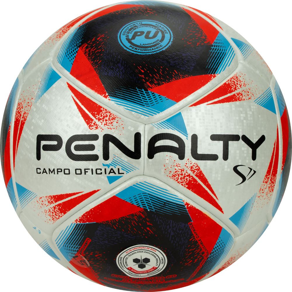 СЦ*Мяч футб. PENALTY BOLA CAMPO S11 R1 XXIII, 5416341610-U,р.5, PU, термосшивка, серебр-красно-синий