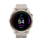 Умные часы Garmin Epix Pro (Gen 2), 42mm, Sapphire Edition Soft Gold with Light Sand Band (010-02802-11)