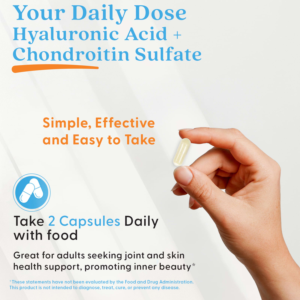 Doctor's Best, гиалуроновая кислота и хондроитинсульфат, 180 растительных капсул
