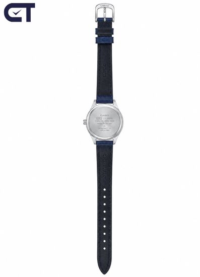 Casio LTP-V004L-2B General часы наручные женские — синий циферблат и кожаный ремешок в тон