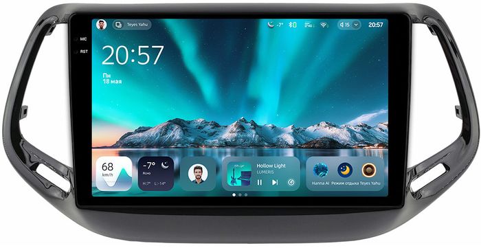 Магнитола для Jeep Compass 2 2016-2022 - Teyes CC4 монитор 10.36" 2K QLED на Android 14, Быстрейшая, Snapdragon 680, DSP, CarPlay, 4G SIM-слот