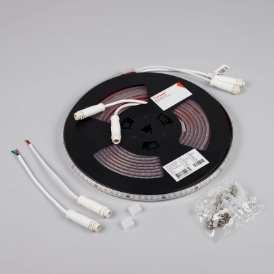 Лента герметичная SPI-PS-A120-12mm 24V Warm3000-PX6-BPT (11 W/m, IP67, 2835, 5m) (Arlight, бегущий огонь)