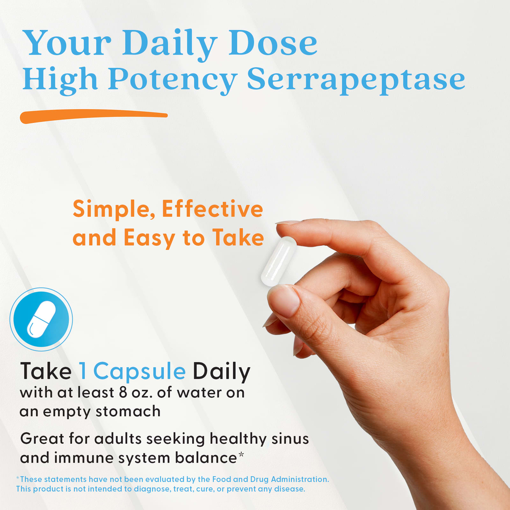 Doctor's Best, высокоэффективная серрапептаза, 90 растительных капсул