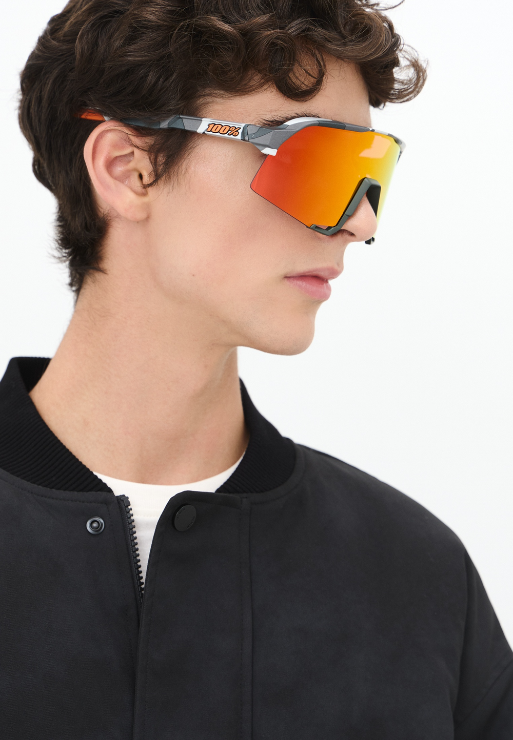 Спортивные очки 100% S3 - Soft Tact Grey Camo - HiPER Red Multilayer Mirror Lens
