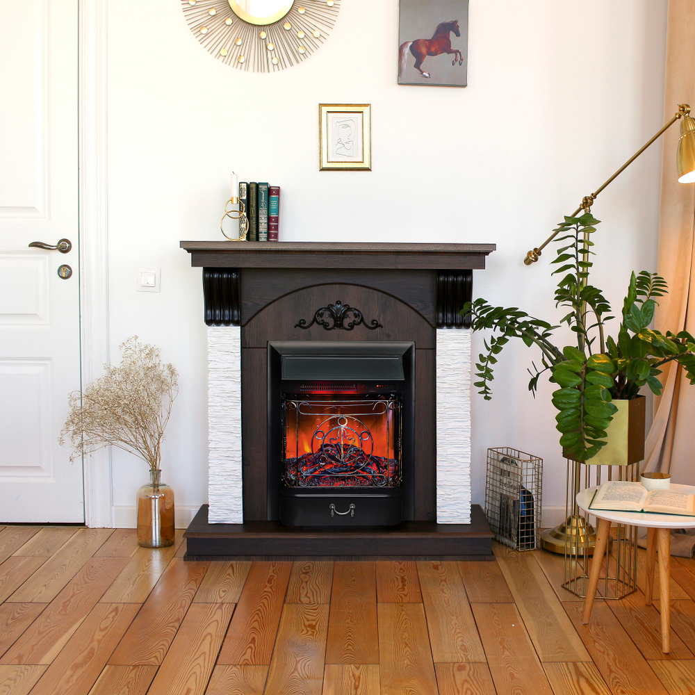 Каминокомплект Real Flame Corfino NT с очагом Majestic Lux Black RC