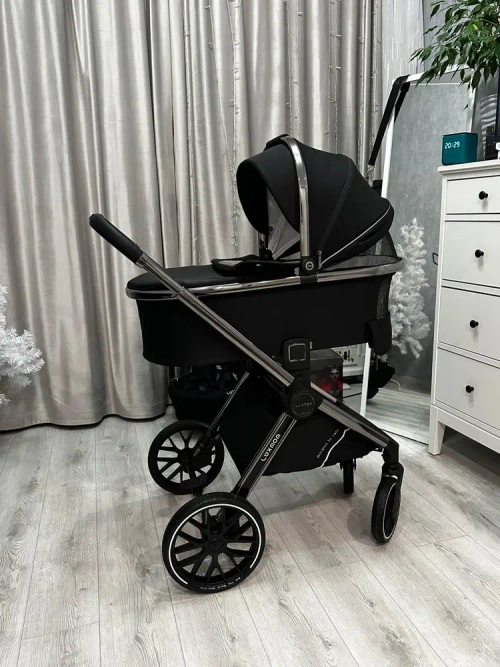 Детская коляска Luxmom 777 2в1 черная