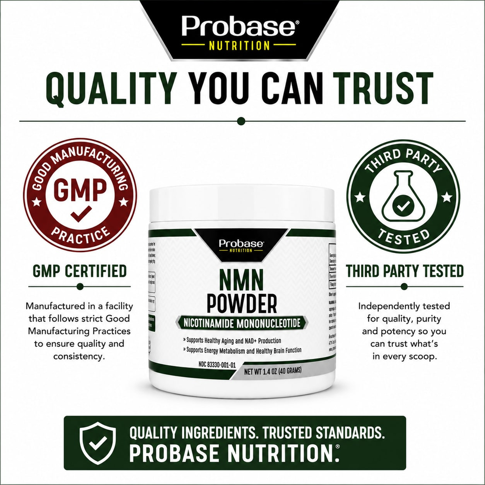 Probase Nutrition, NMN в порошке, 40 г (1,4 унции)