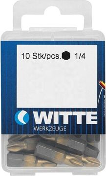 Вставка для шуруповерта TIN PH-1, 1/4", 25 мм, (упаковка 10шт) Witte 427320