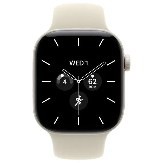 Умные часы Apple Watch Series 12 42 мм Ceramic Белый Sport Band Песочный Pearl white Sand
