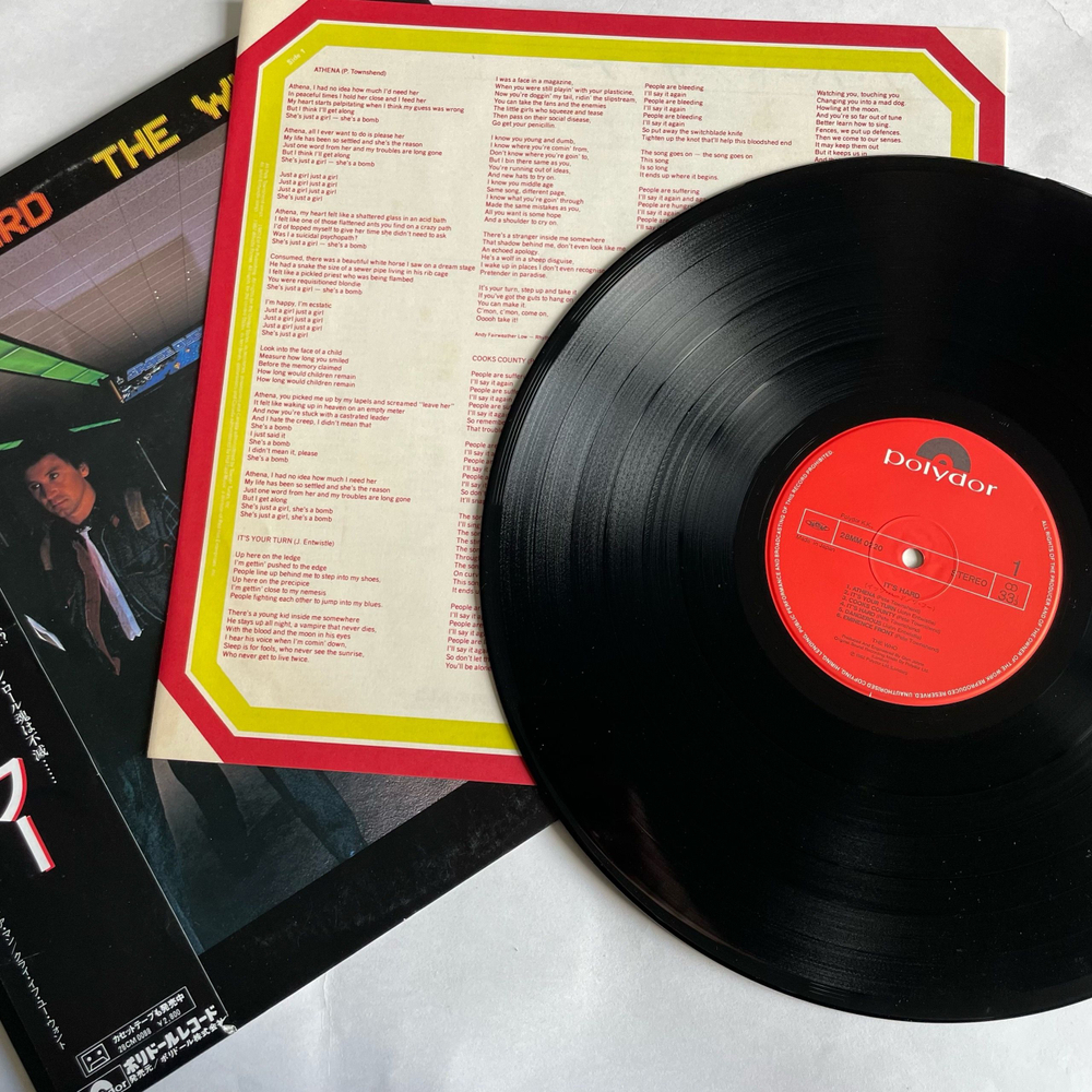 Винтажная виниловая пластинка LP The Who It's Hard (Япония 1982) (Оби)