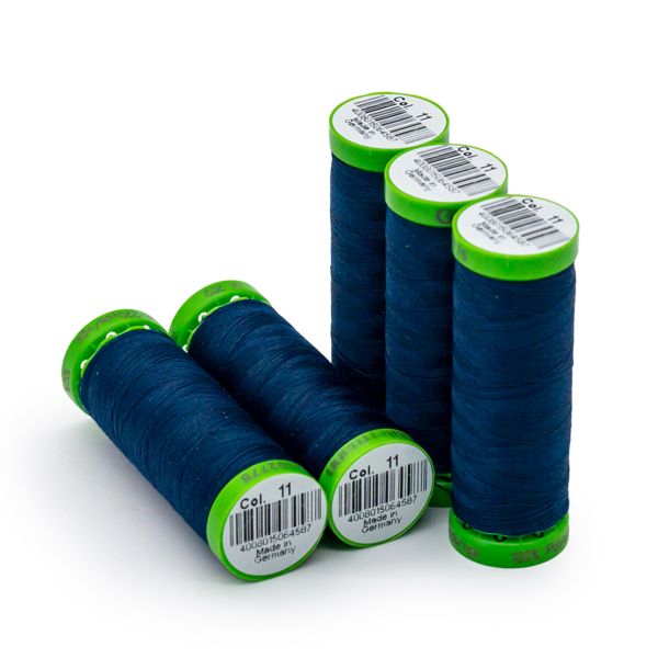 Нитки для тонких тканей Gutermann Extra Fine 150 (200 метров), 5 кат. | 011 темн.синий