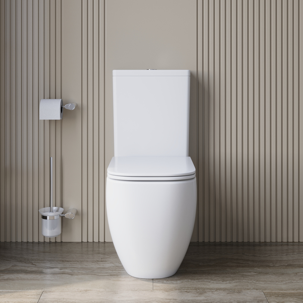 Унитаз-компакт безободковый с сиденьем и смывом TORNADO BelBagno LUCE-TOR BB2197CP-TOR/SC/BB2197T