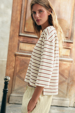 ФУТБОЛКА В ПОЛОСКУ С КОНТРАСТНЫМИ ДЕТАЛЯМИ — ZARA