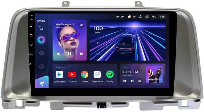 Магнитола для KIA Optima 4 2016-2020 - Teyes CC3L монитор 9" IPS на Android 10, CarPlay, 4G SIM-слот
