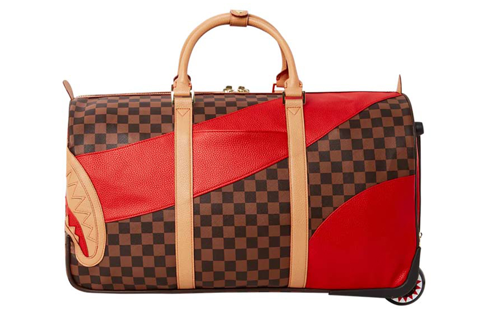 SPRAYGROUND PVC Trolley Bag, Carry on Bag, Travel Bag, Sneaker Bag, Handbag Large Unisex Brown