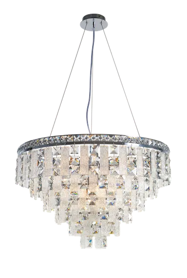 Люстра подвесная NewRgy 2894R/14 CHROME+CLEAR, 14×40 Вт, хромированная и прозрачная
