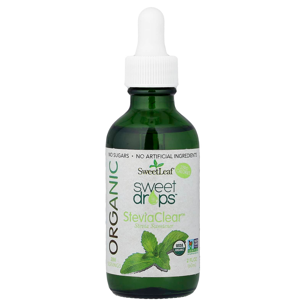 SweetLeaf Stevia, Organic Sweet Drops™, SteviaClear™, 60 мл (2 жидк. унции)