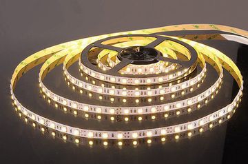 Светодиодная лента 5050 12V 60Led 14.4W IP20 [белая подложка] тёплый белый свет (блистер 5м) Elektrostandard