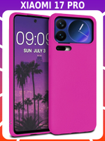 Мягкий Soft Touch чехол из силикона для XIAOMI 17 PRO с бархатной подкладкой