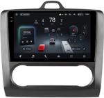 Магнитола для Ford Focus 2 2004-2011 (климат, рамка черная) - Teyes CC4-PRO монитор 9.5" 2K QLED на Android 13, Быстрейшая, Snapdragon 778G, ИИ, CarPlay, DSP, 4G SIM-слот
