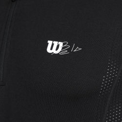 Мужское теннисное поло Wilson Series Seamless Henley Half-Zip 2.0 Polo Men - Black, White