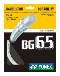 Струны для бадминтона Yonex BG 65 (10 m) - white