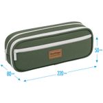 Пенал мягкий прямоугольный 2 отделения 220х80х50 Berlingo Classic military, ткань