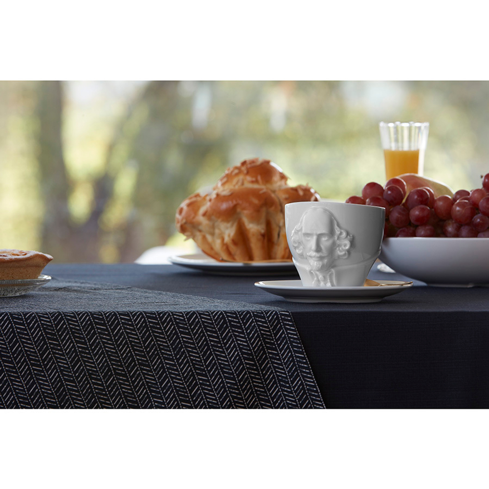 Чайная пара 260мл Talent William Shakespeare белая