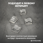 Крючки, клипсы для гирлянды самоклеящиеся, фиксатор для проводов, кабеля прозрачный, 20 шт