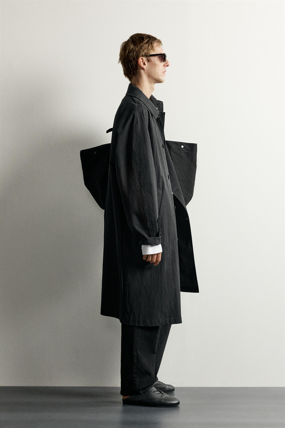 КОНТРАСТНЫЙ ТРЕНЧ RELAXED FIT — ZARA