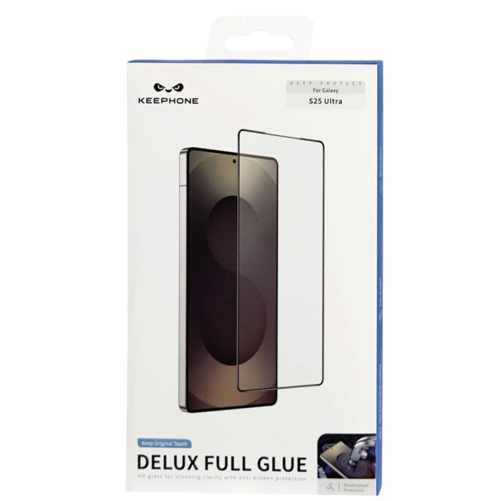 Защитное стекло Samsung S25 Ultra Keephone Delux Full Glue прозрачный