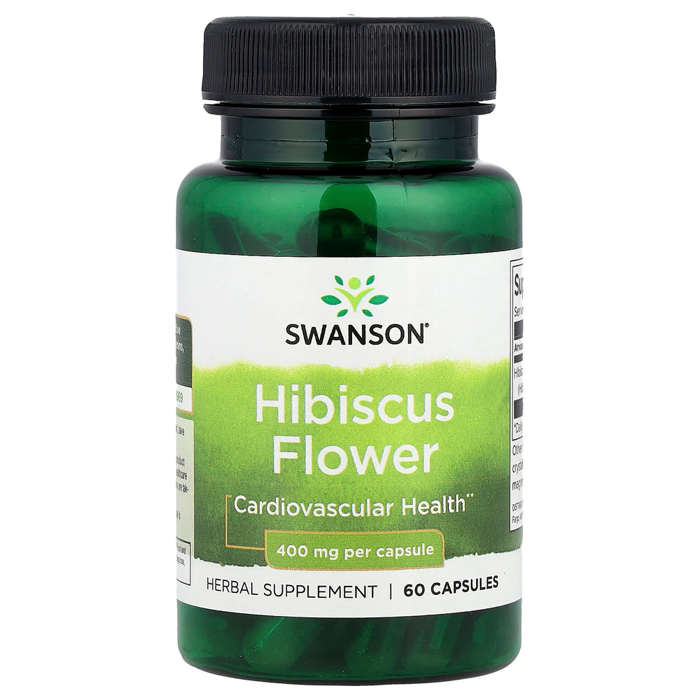 Swanson Vitamins, Цветок гибискуса, 400 мг, 60 капсул