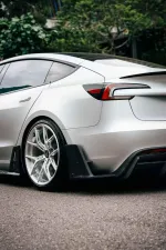 Карбоновый обвес для Tesla Model 3 2017-2025+ боковые юбки диффузор спойлер губа переднего бампера канарды