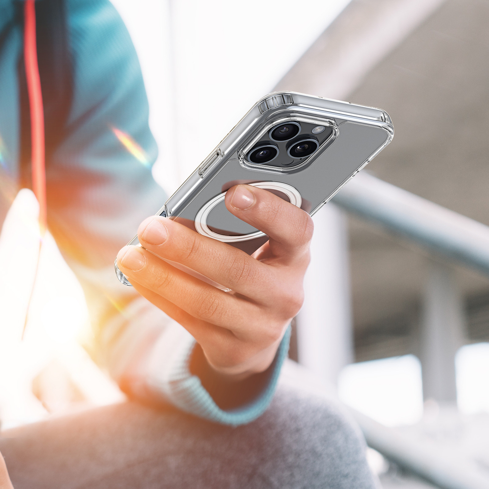 Усиленный прозрачный чехол с поддержкой MagSafe от Dux Ducis для iPhone 16 Pro Max, серия Clin Mag Series Case