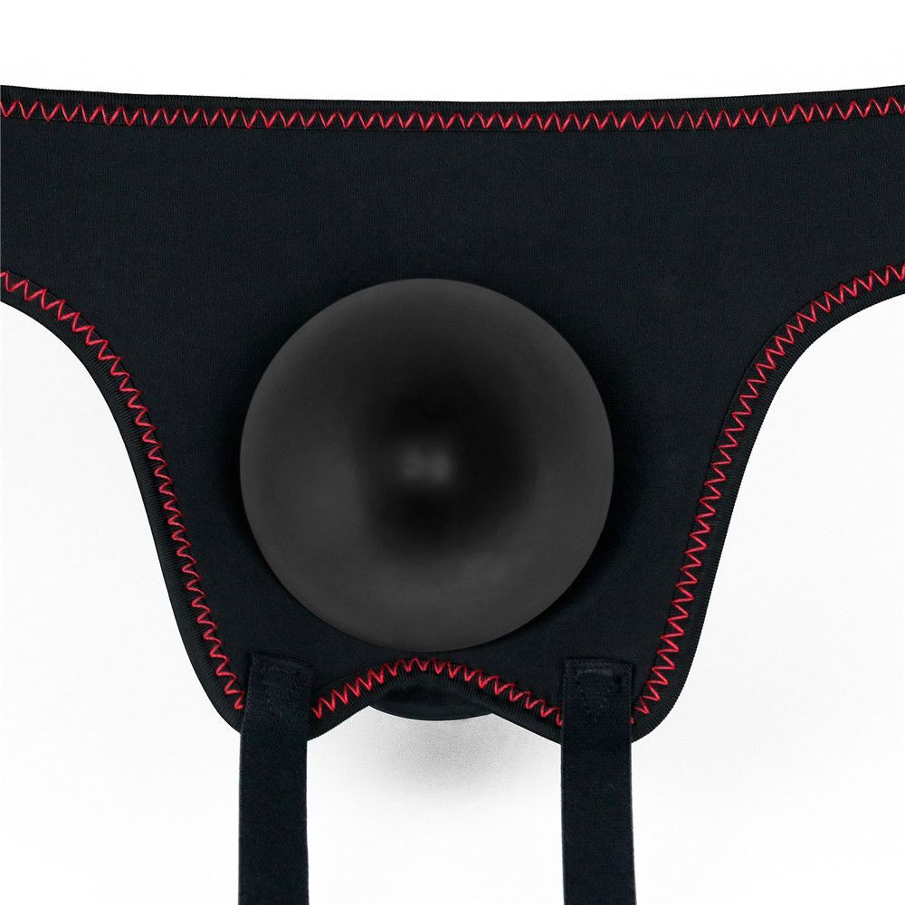 Женский темнокожий страпон Easy Strapon Set 7 Inch - 18 см. (Цвет: черный)