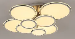 Люстра потолочная светодиодная Rilon 9301/2*4 CR, 304 Вт, хромированная