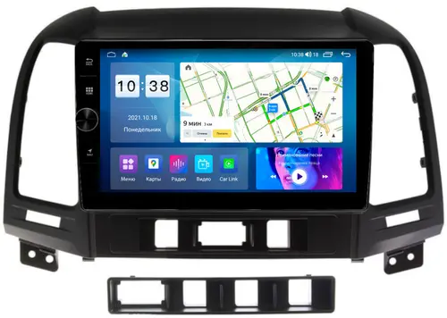 Магнитола для Hyundai Santa Fe 2006-2012 - Parafar PF208FHDAV на Android 13, CarPlay, 4G SIM-слот