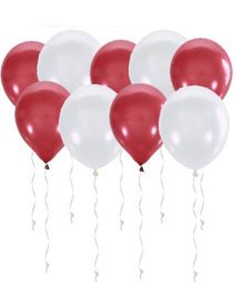 Воздушные шары красно-белое ассорти 25 шт, 12"/30 см