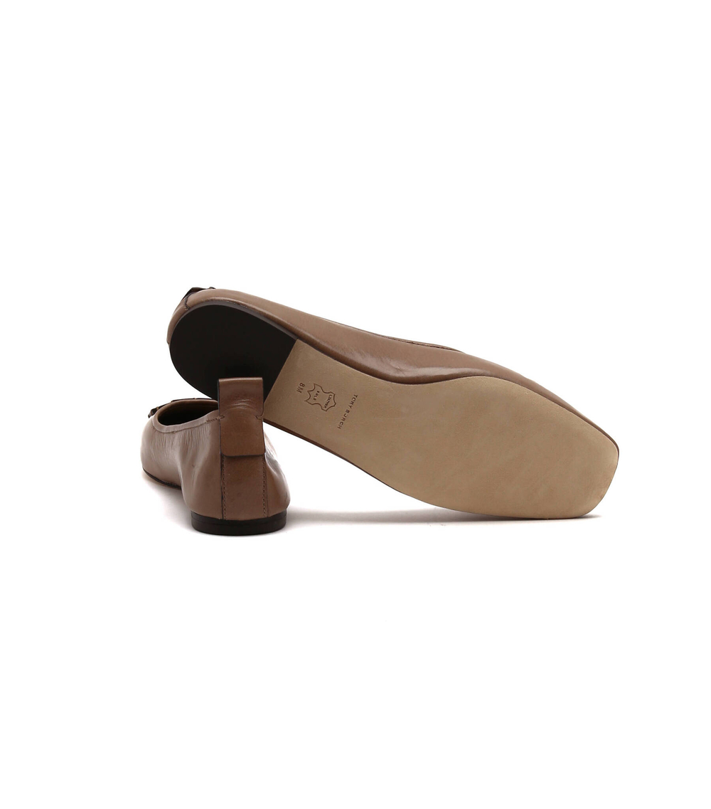 Кожаные балетки ines TORY BURCH - бежевый(139604)