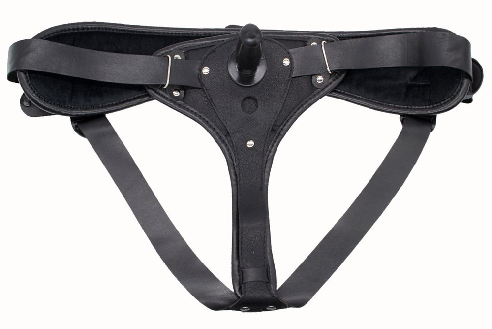Пояс HARNESS BEST SELECT с вагинальной пробкой (Цвет: черный с бежевым)
