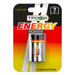 Батарейки Трофи CR123-1BL ENERGY POWER Lithium | Батарейки Литиевые