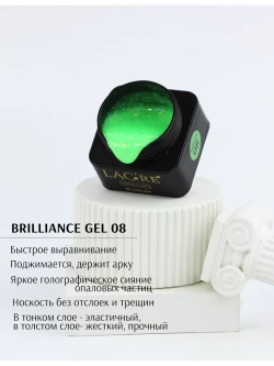 Гель для ногтей Brilliance опалы и шестигранники 08