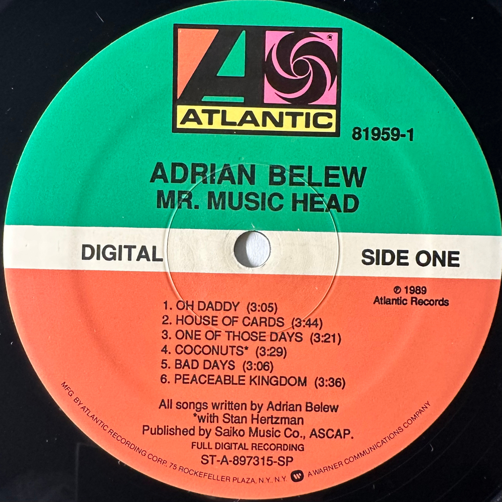 Adrian Belew ‎– Mr. Music Head (США 1989г.)