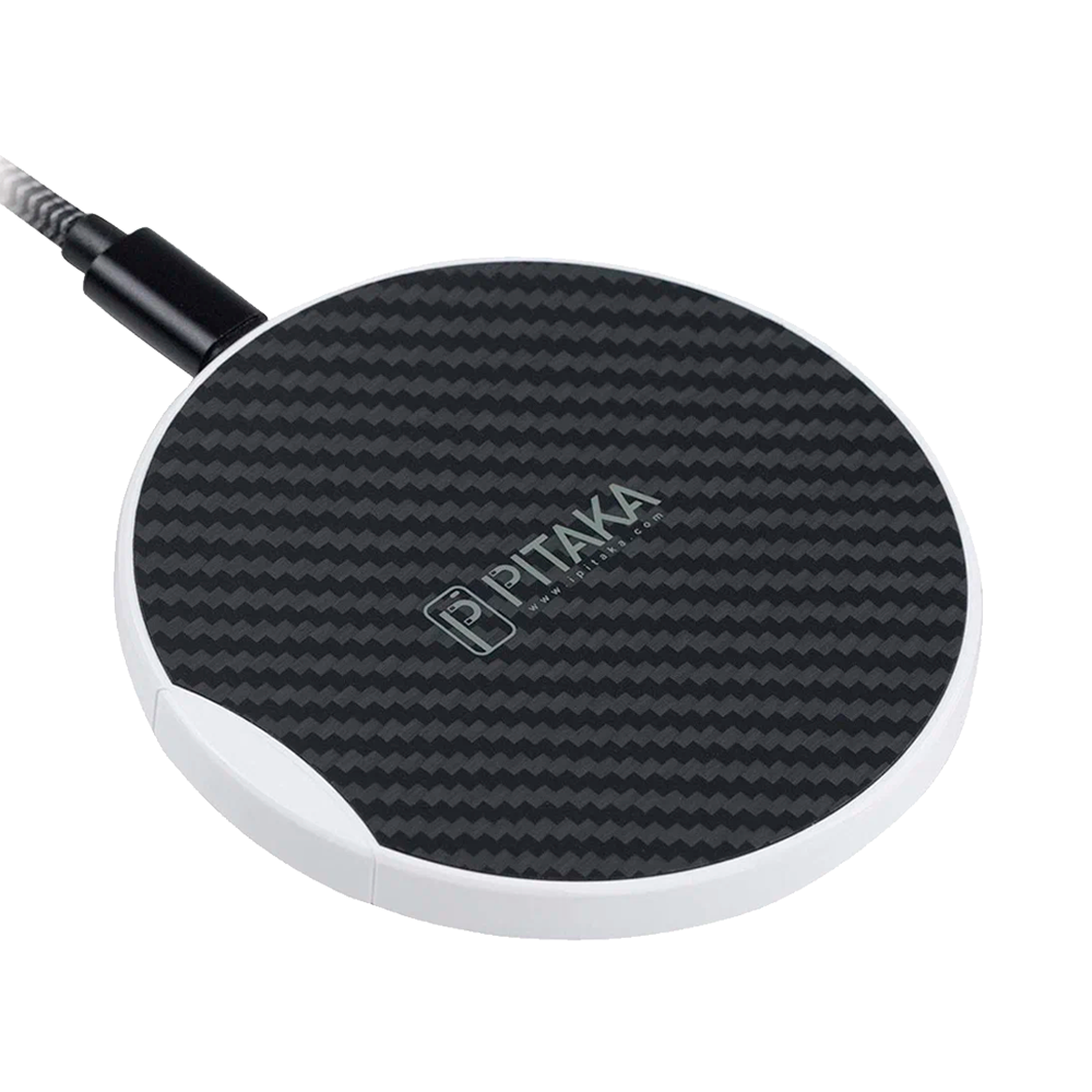 Беспроводное зарядное устройство Pitaka Qi Pad Eclipse (MP1002), Black / White (Черный / Белый)
