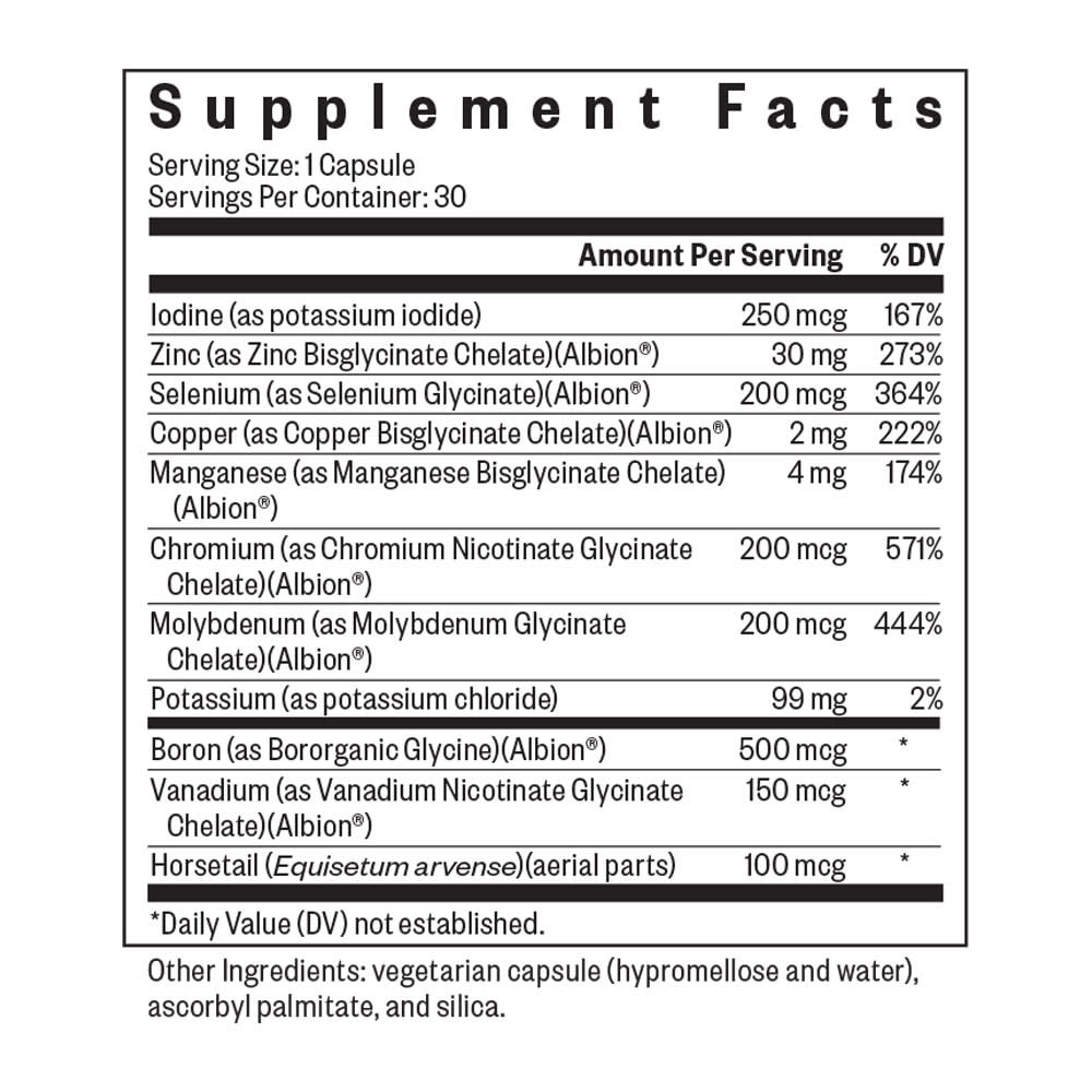 Seeking Health, комплекс микроэлементов, без железа, 30 капсул