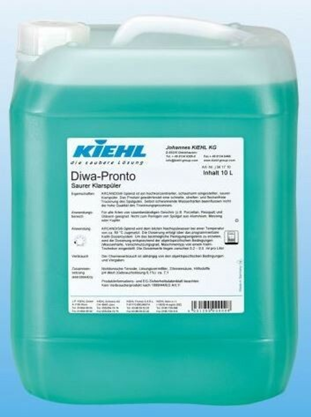 Kiehl Pronto Кислотный ополаскиватель для посудомоечных машин 10л