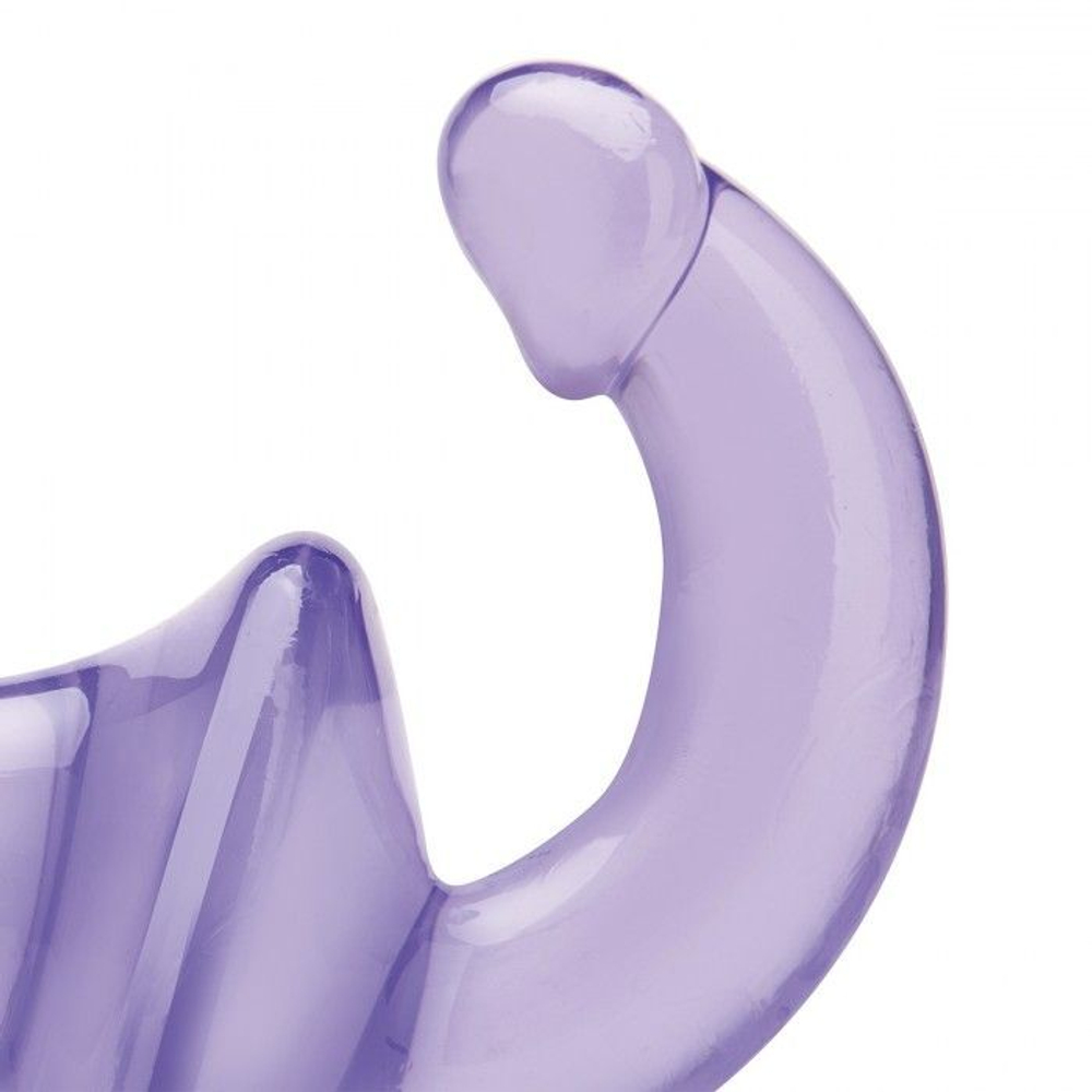 Фиолетовый безремневой страпон Strapless Strap-On (Цвет: фиолетовый)